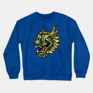 Green Dragon Head Chinese Crewneck Sweatshirt